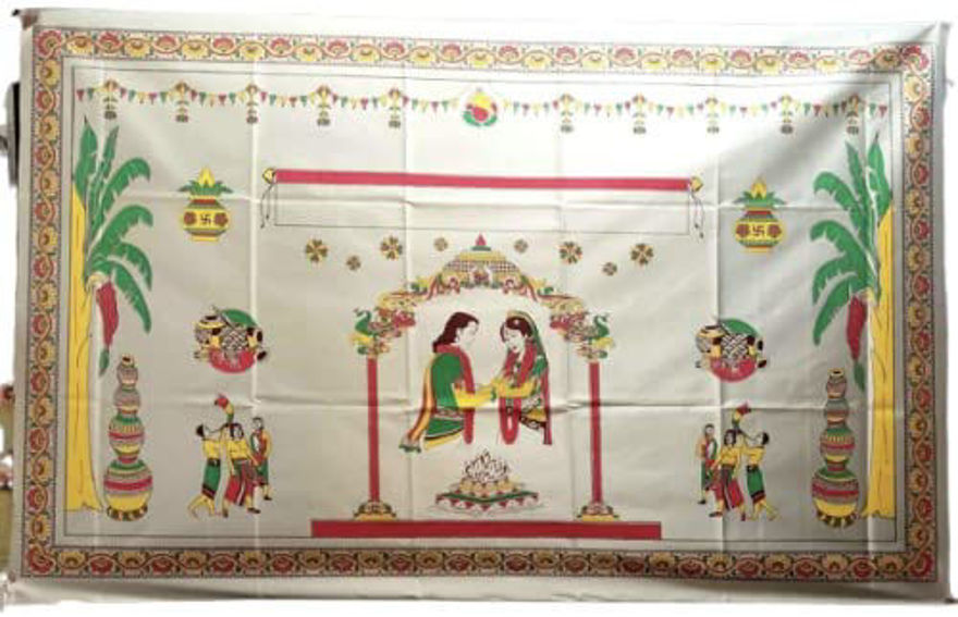 Picture of Cotton Antarpat Wedding Mandap Designed Antarpat - Holy Shawl (1Ps)