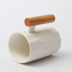 Picture of Eco-Friendly Handicraft 500 Ml Plastic Coffee Mug With Wooden Handle