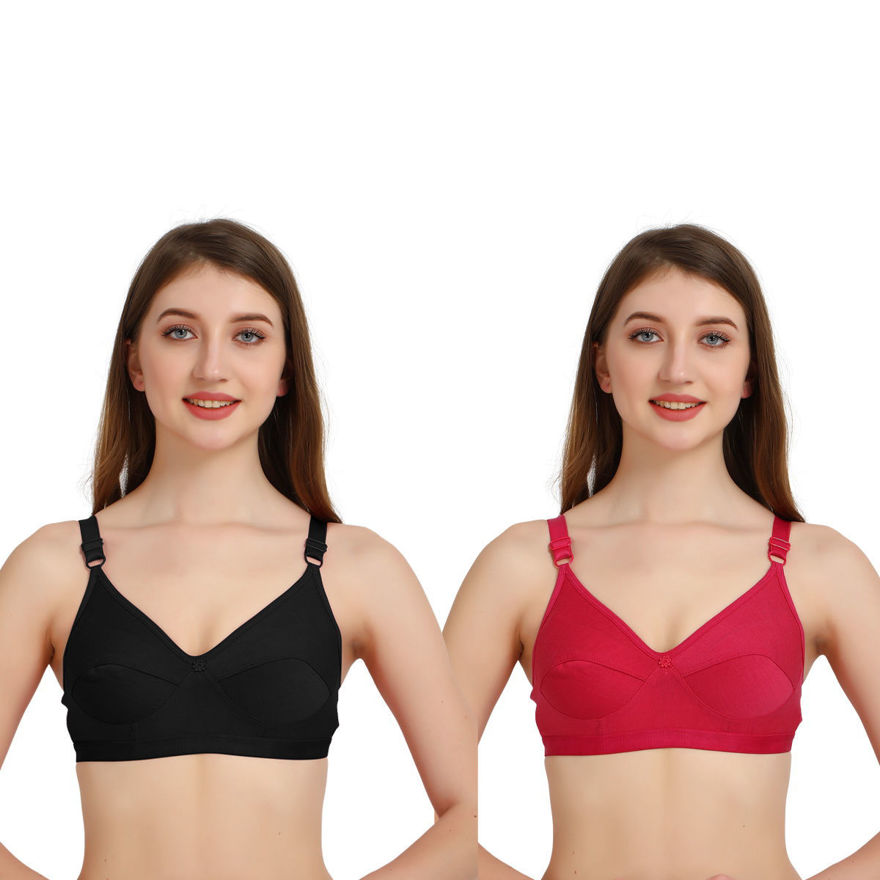 Picture of Sh Globle Women Cotton Non Padded Bra Bra Set Pack Of 2